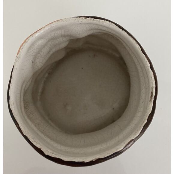 Vintage Majolica Tobacco Humidor with a‎ Man Wearing a Hat - Picture 4 of 8